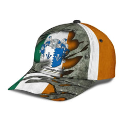 Clan Bermingham Coat Of Arms - Irish Family Crest Classic Cap PQ40 Bermingham Coat Of Arms Irish Cap   