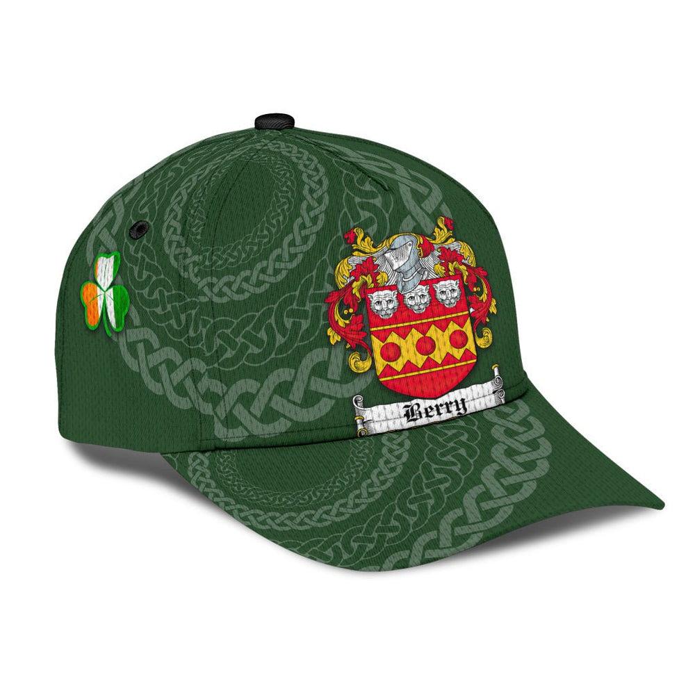 Clan Berry Coat Of Arms - Irish Family Crest St Patrick's Day Classic CapXA95 Classic Cap - Berry Coat Of Arms St Patrick's Day Classic Cap Irish Cap   