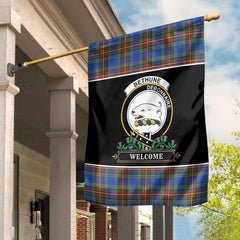 Clan Bethune Ancient Tartan Crest Garden Flag  - Welcome  UG99 Clan Bethune Tartan Today   