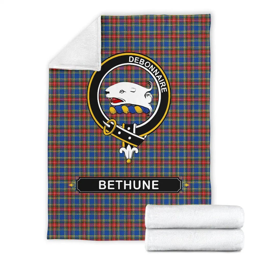 Clan Bethune Family Tartan Crest Blanket 3 Sizes XN34 Clan Bethune Tartan Today   