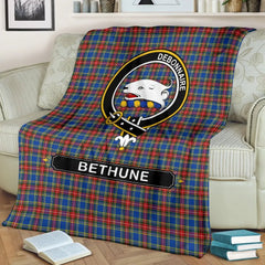 Clan Bethune Family Tartan Crest Blanket 3 Sizes XN34 Clan Bethune Tartan Today   