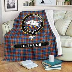 Clan Bethune Family Tartan Crest Blanket 3 Sizes XN34 Clan Bethune Tartan Today   