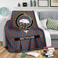 Clan Bethune Family Tartan Crest Blanket 3 Sizes XN34 Clan Bethune Tartan Today   