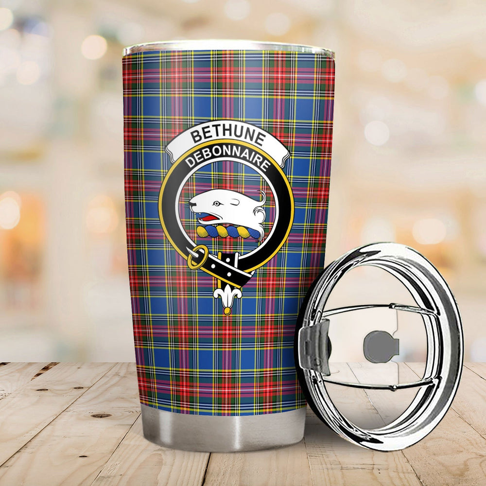 Clan Bethune Modern Tartan Crest Tumbler MF45 Clan Bethune Tartan Today   
