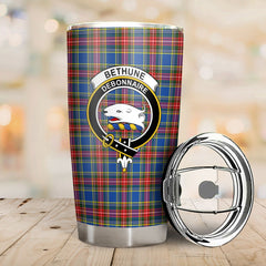 Clan Bethune Modern Tartan Crest Tumbler MF45 Clan Bethune Tartan Today   