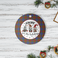 Clan Bethune Tartan Gnome Round Ceramic Ornament QE80 Bethune Tartan Tartan Christmas   