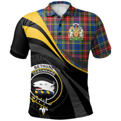Clan Bethune Tartan Polo Shirt - Royal Coat Of Arms Style CR57 Bethune Tartan Tartan Polo   