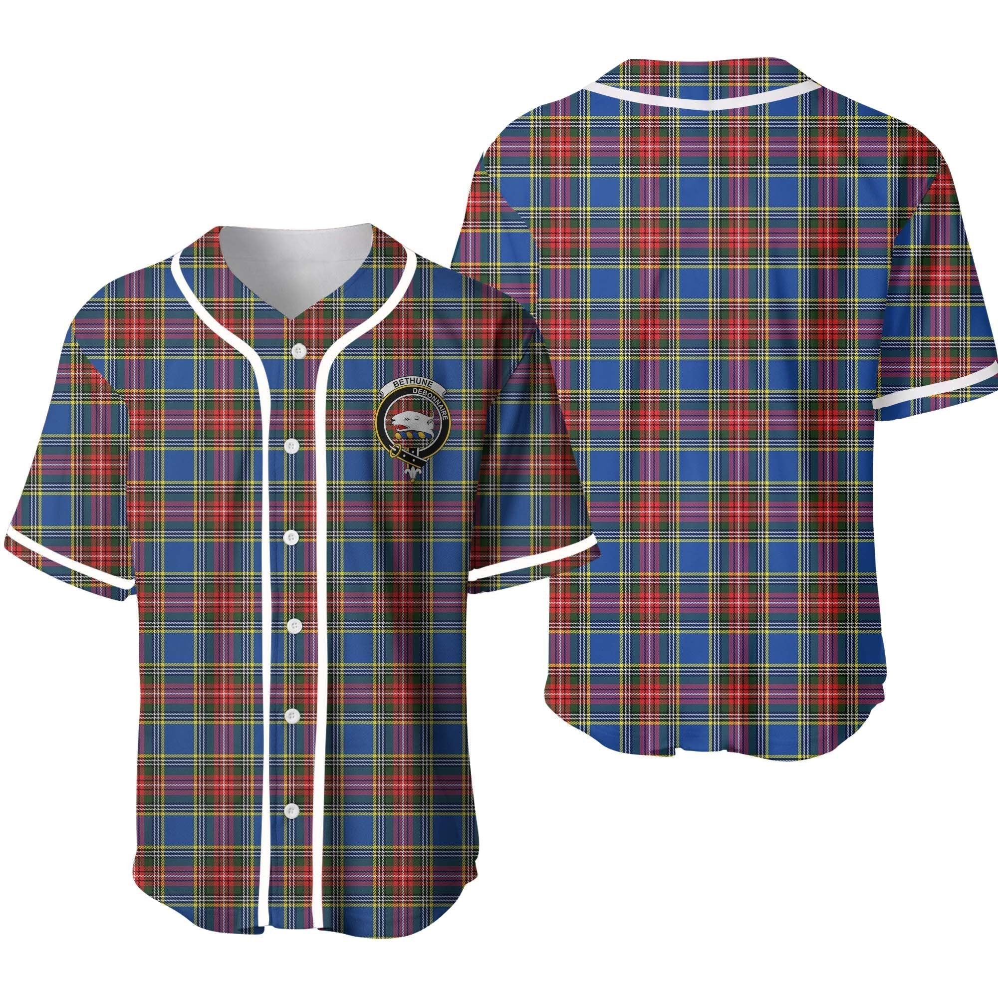 Clan Bethune Tartan Unisex Baseball Jersey ED62OS68 Clan Bethune Tartan Today   