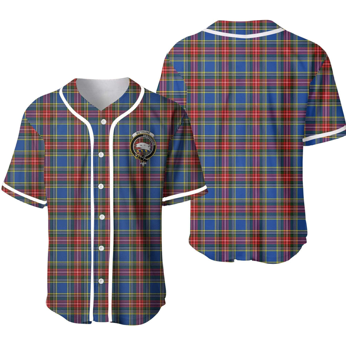 Clan Bethune Tartan Unisex Baseball Jersey ED62OS68 Clan Bethune Tartan Today   