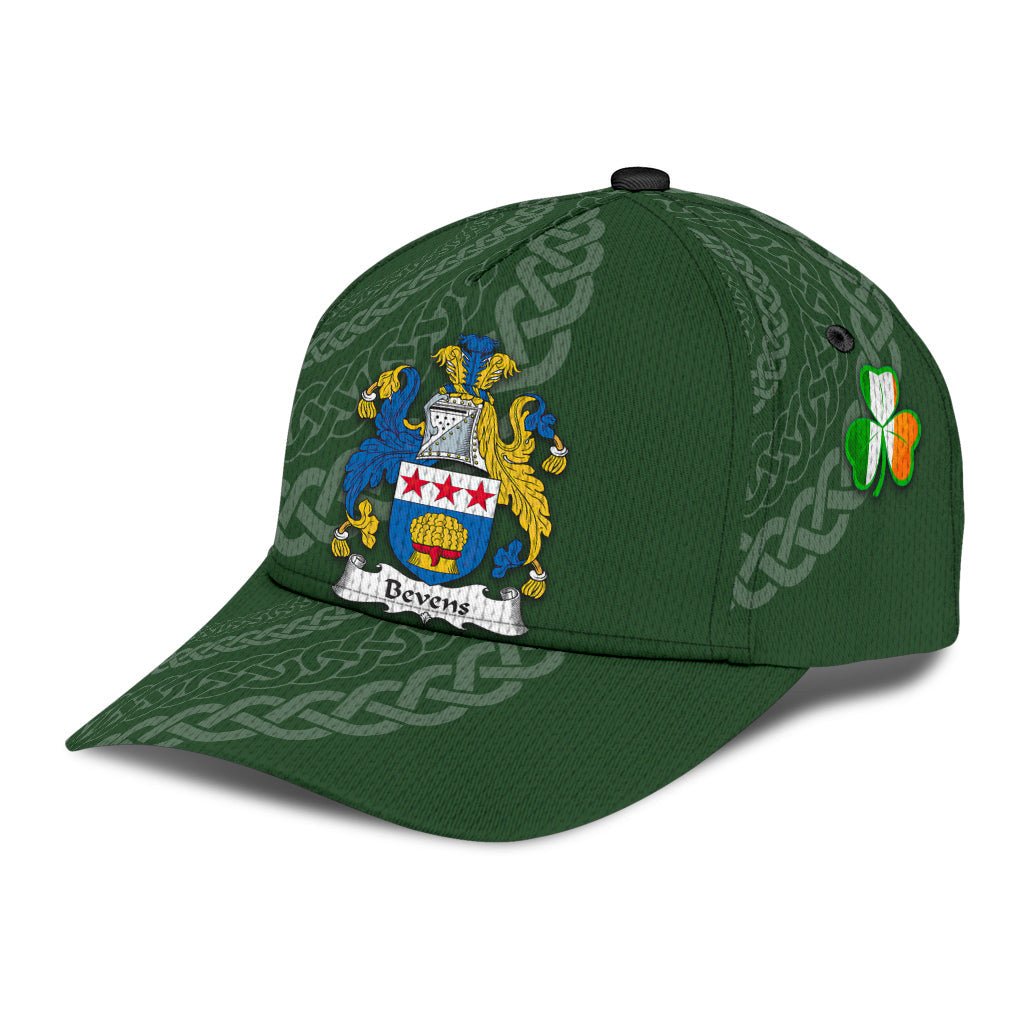 Clan Bevens Coat Of Arms - Irish Family Crest St Patrick's Day Classic CapGC64 Classic Cap - Bevens Coat Of Arms St Patrick's Day Classic Cap Irish Cap   
