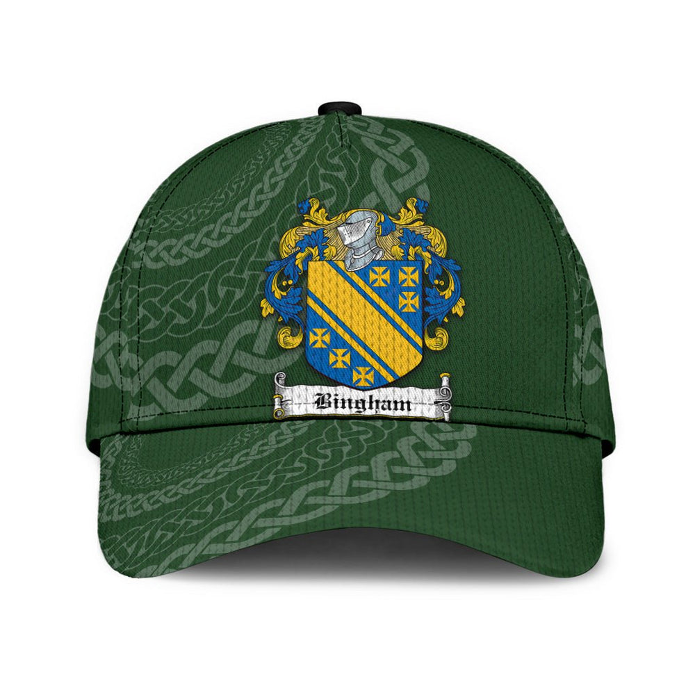Clan Bingham Coat Of Arms - Irish Family Crest St Patrick's Day Classic CapRZ98 Classic Cap - Bingham Coat Of Arms St Patrick's Day Classic Cap Irish Cap   