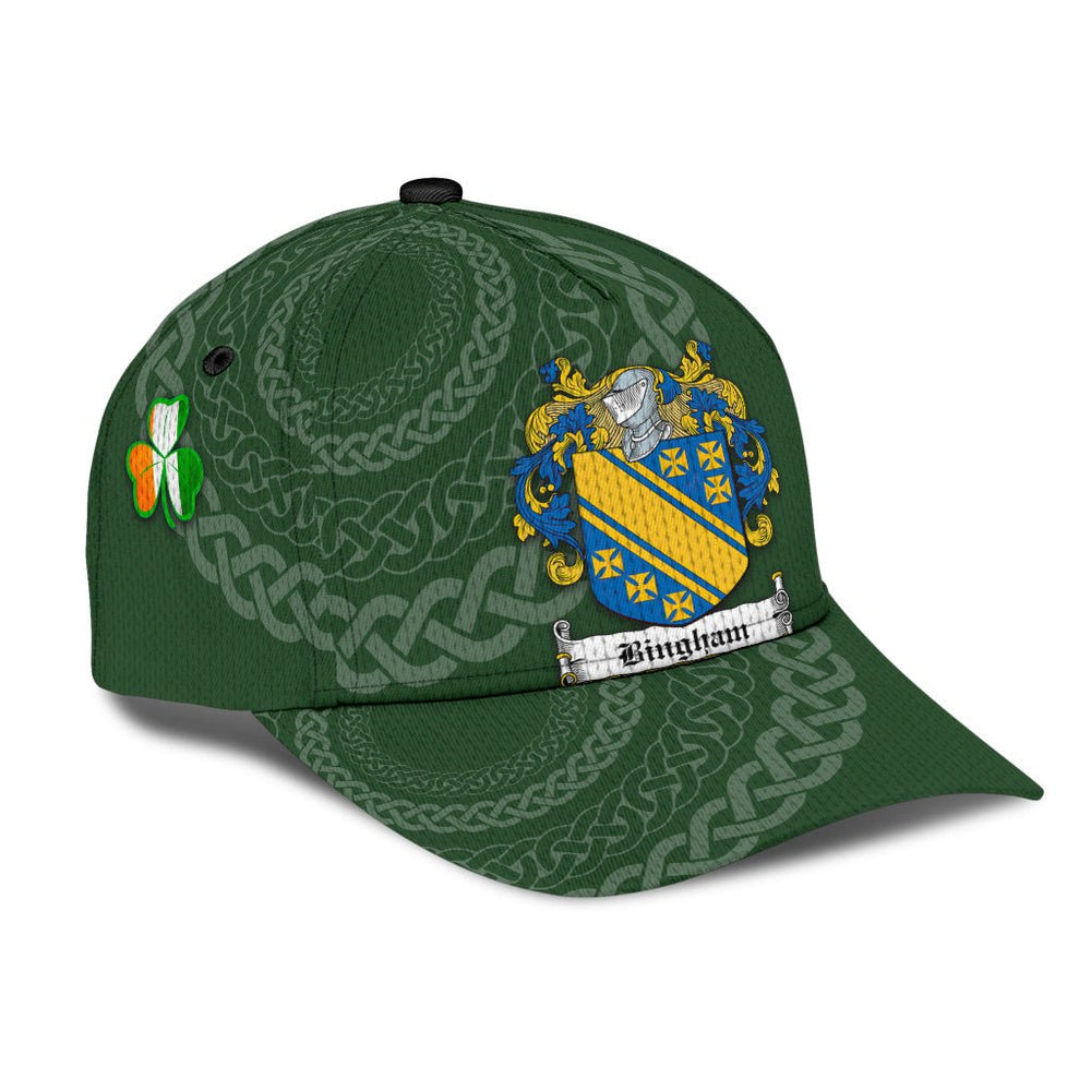 Clan Bingham Coat Of Arms - Irish Family Crest St Patrick's Day Classic CapRZ98 Classic Cap - Bingham Coat Of Arms St Patrick's Day Classic Cap Irish Cap   