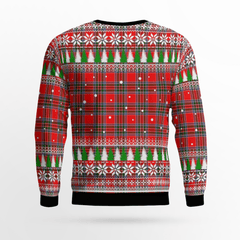 Clan Binning Tartan Christmas Ugly Sweater OI85 Binning Tartan Tartan Ugly Sweater   