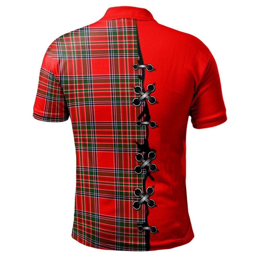 Clan Binning Tartan Polo Shirt - Lion Rampant And Celtic Thistle Style JE54 Binning Tartan Tartan Polo   