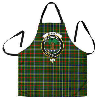 Clan Bisset Tartan Crest Apron