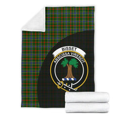 Clan Bisset Tartan Crest Blanket Wave Style HC58 Clan Bisset Tartan Today   