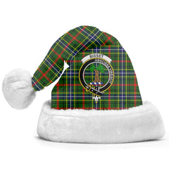 Clan Bisset Tartan Crest Christmas Santa Hat BL55 Bisset Tartan Tartan Santa Hat   