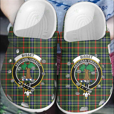Clan Bisset Tartan Crest Clogs Classic
