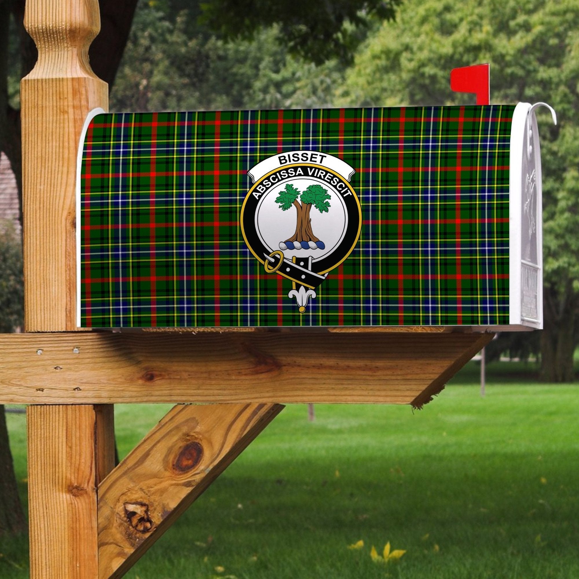 Clan Bisset Tartan Crest Mailbox GW11 Clan Bisset Tartan Today   