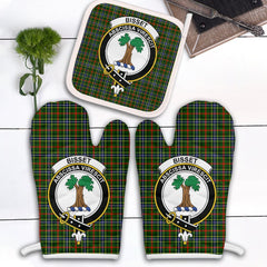 Clan Bisset Tartan Crest Oven Mitt And Pot Holder (2 Oven Mitts + 1 Pot Holder) PF72 Clan Bisset Tartan Today   