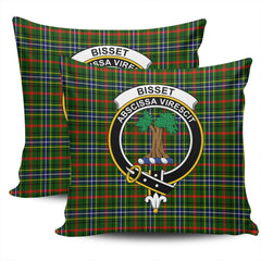 Clan Bisset Tartan Crest Pillow Cover HX16 Clan Bisset Tartan Today   