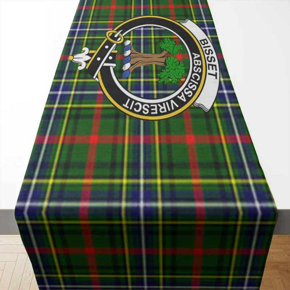 Clan Bisset Tartan Crest Table Runner Cotton YQ78 Bisset Tartan Tartan Table Runner   