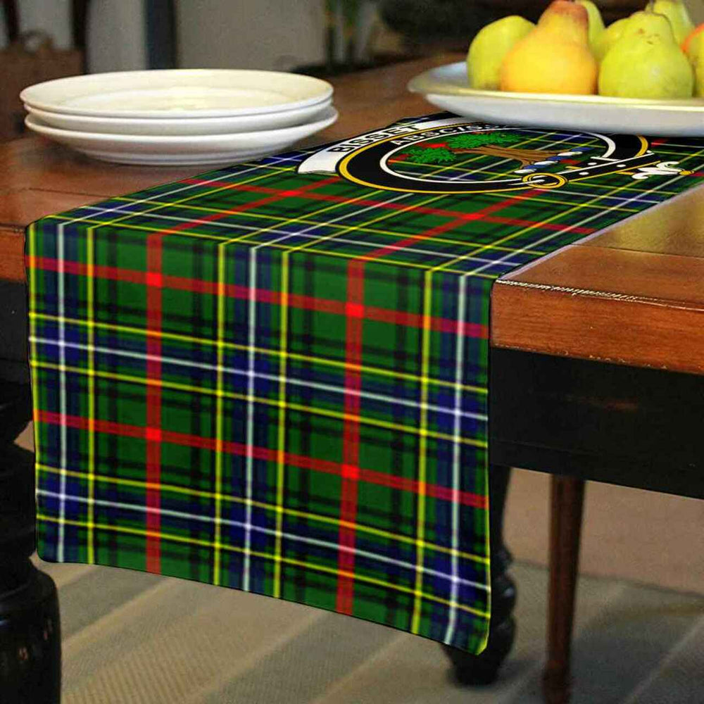 Clan Bisset Tartan Crest Table Runner Cotton YQ78 Bisset Tartan Tartan Table Runner   