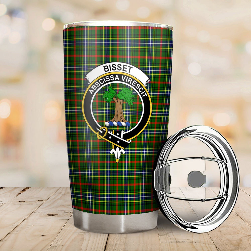 Clan Bisset Tartan Crest Tumbler ZV72 Clan Bisset Tartan Today   