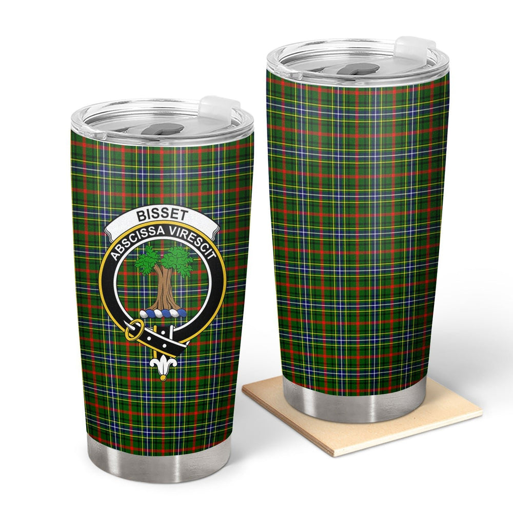 Clan Bisset Tartan Crest Tumbler ZV72 Clan Bisset Tartan Today   