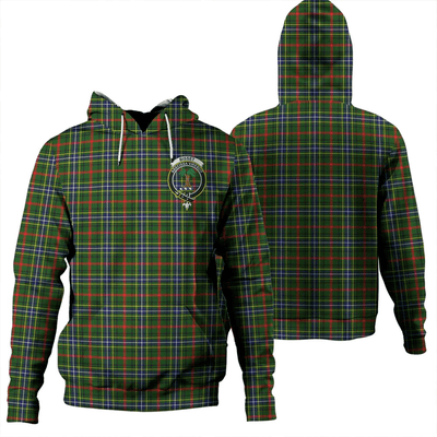 Clan Bisset Tartan Hoodie Crest