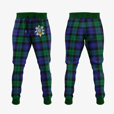 Clan Black Watch Modern Tartan Crest Jogger Sweatpants
