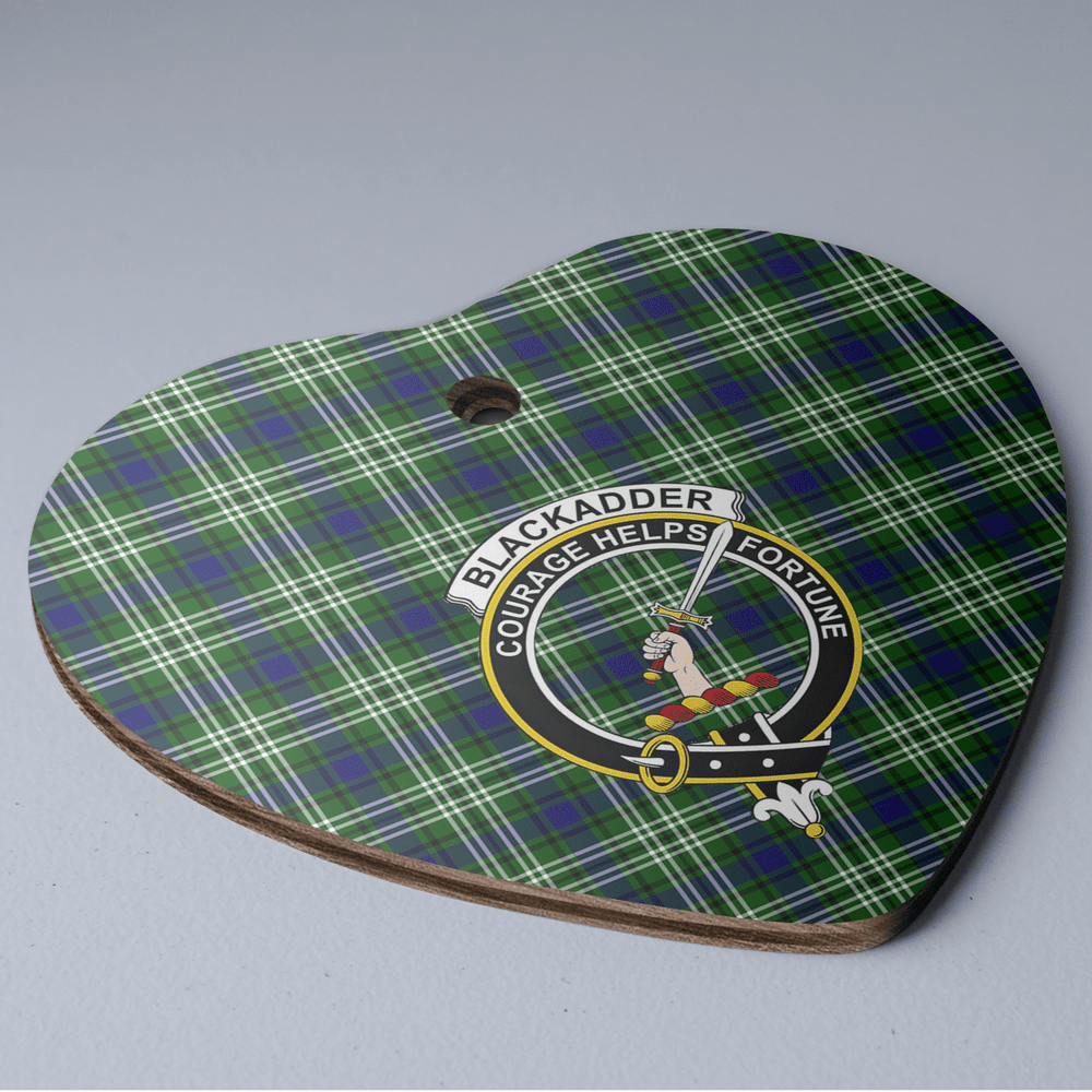 Clan Blackadder Tartan Crest Heart Ceramic Ornament ZC82 Blackadder Tartan Tartan Christmas   