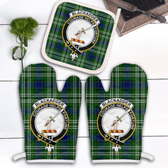 Clan Blackadder Tartan Crest Oven Mitt And Pot Holder (2 Oven Mitts + 1 Pot Holder) JG74 Clan Blackadder Tartan Today   