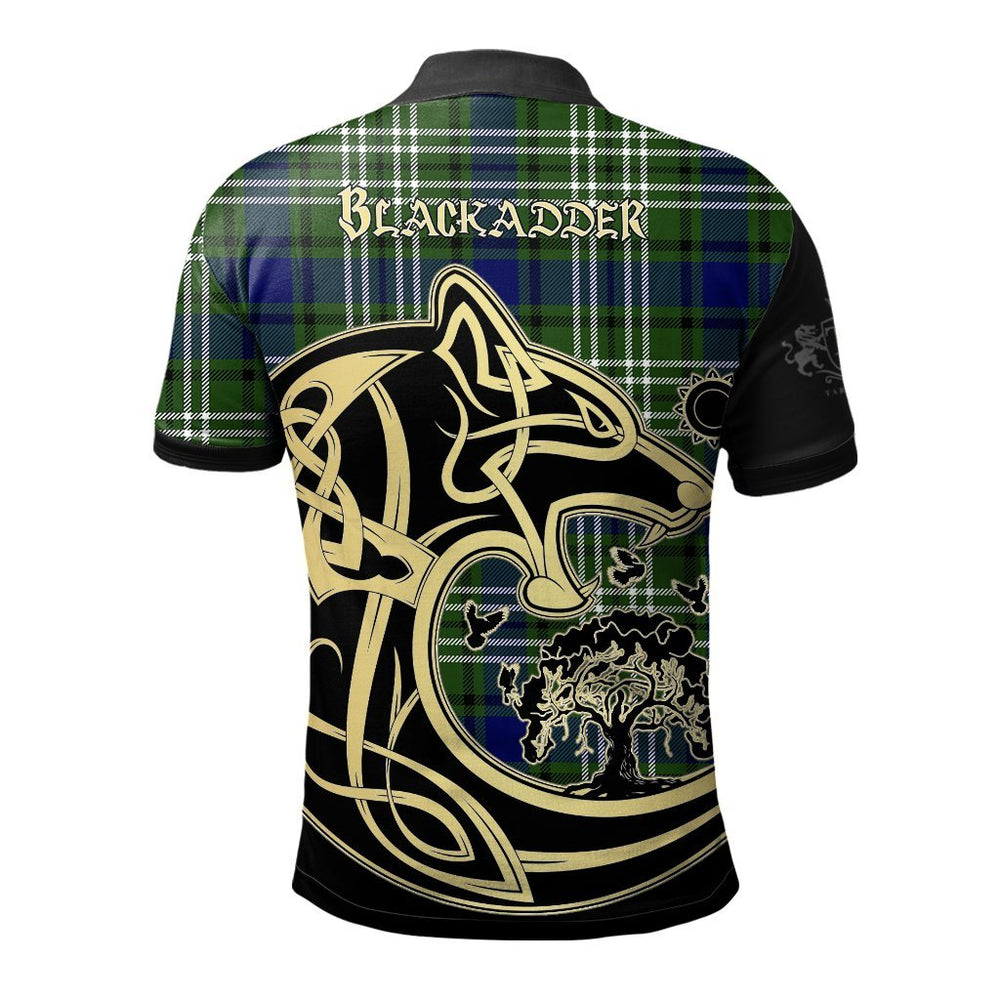 Clan Blackadder Tartan Polo Shirt Viking Wolf SX11 Blackadder Tartan Tartan Polo   