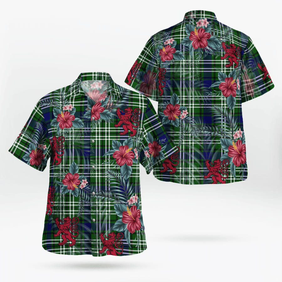 Clan Blackadder Tartan Scottish Lion Hawaiian Shirt WK11 Blackadder Tartan Tartan Hawaii Shirt   