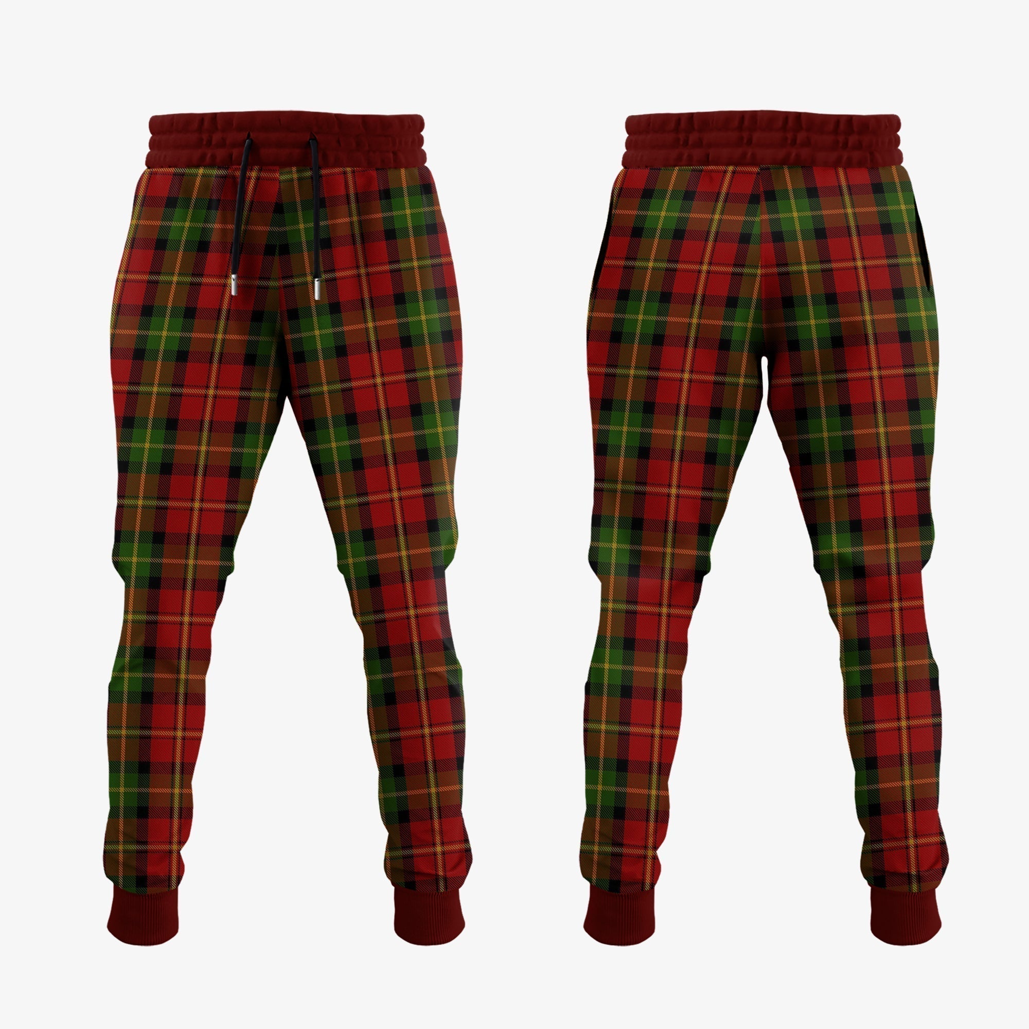 Clan Blackstock Red Dress Tartan Crest Jogger Sweatpants UQ99 Clan Blackstock Tartan Today   