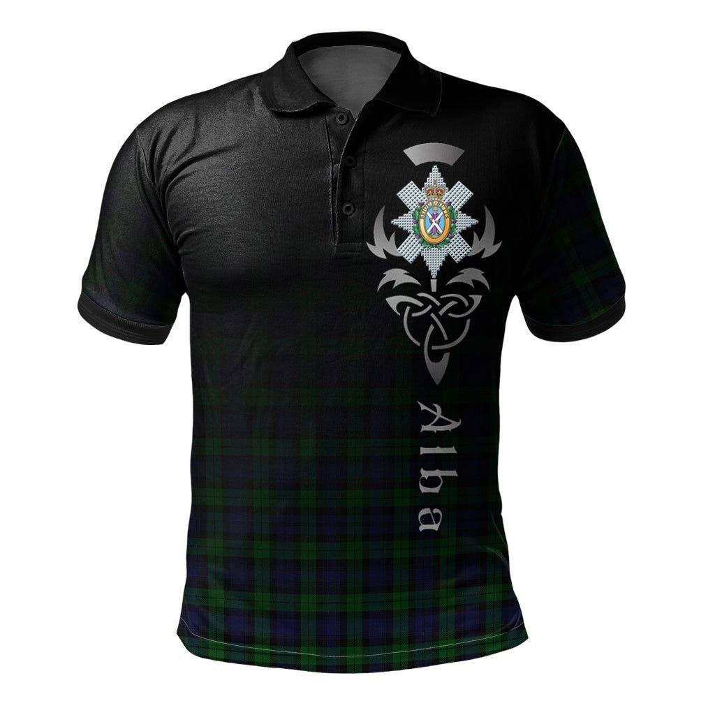Clan Blackwatch 01 Tartan Polo Shirt - Alba Celtic Style VY93 Blackwatch 01 Tartan Tartan Polo   