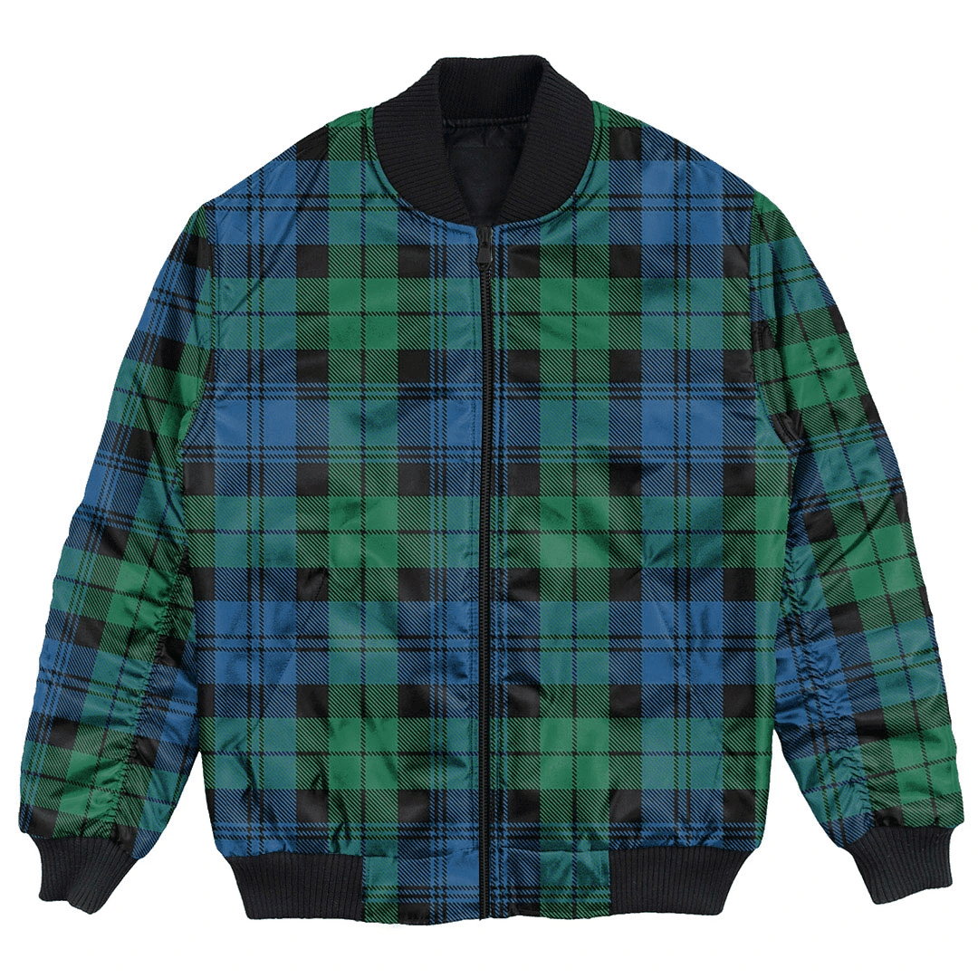 Clan Blackwatch Ancient Tartan Bomber Jacket BI83 Blackwatch Ancient Tartan Tartan Bomber Jacket   