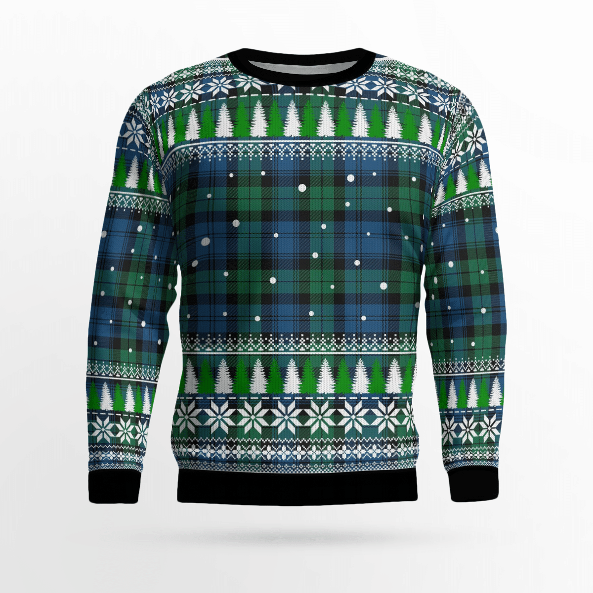 Clan Blackwatch Ancient Tartan Christmas Ugly Sweater RV70 Blackwatch Ancient Tartan Tartan Ugly Sweater   