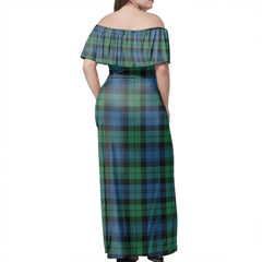 Clan Blackwatch Ancient Tartan Hawaii Dress SH62 Clan Black Watch Tartan Hawaii Dress   