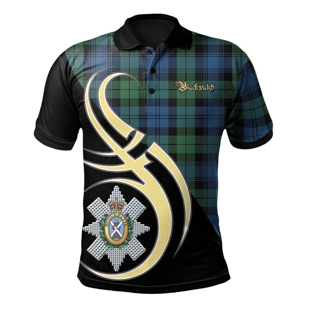Clan Blackwatch Ancient Tartan Polo Shirt - Believe In Me Style QZ86 Blackwatch Ancient Tartan Tartan Polo   