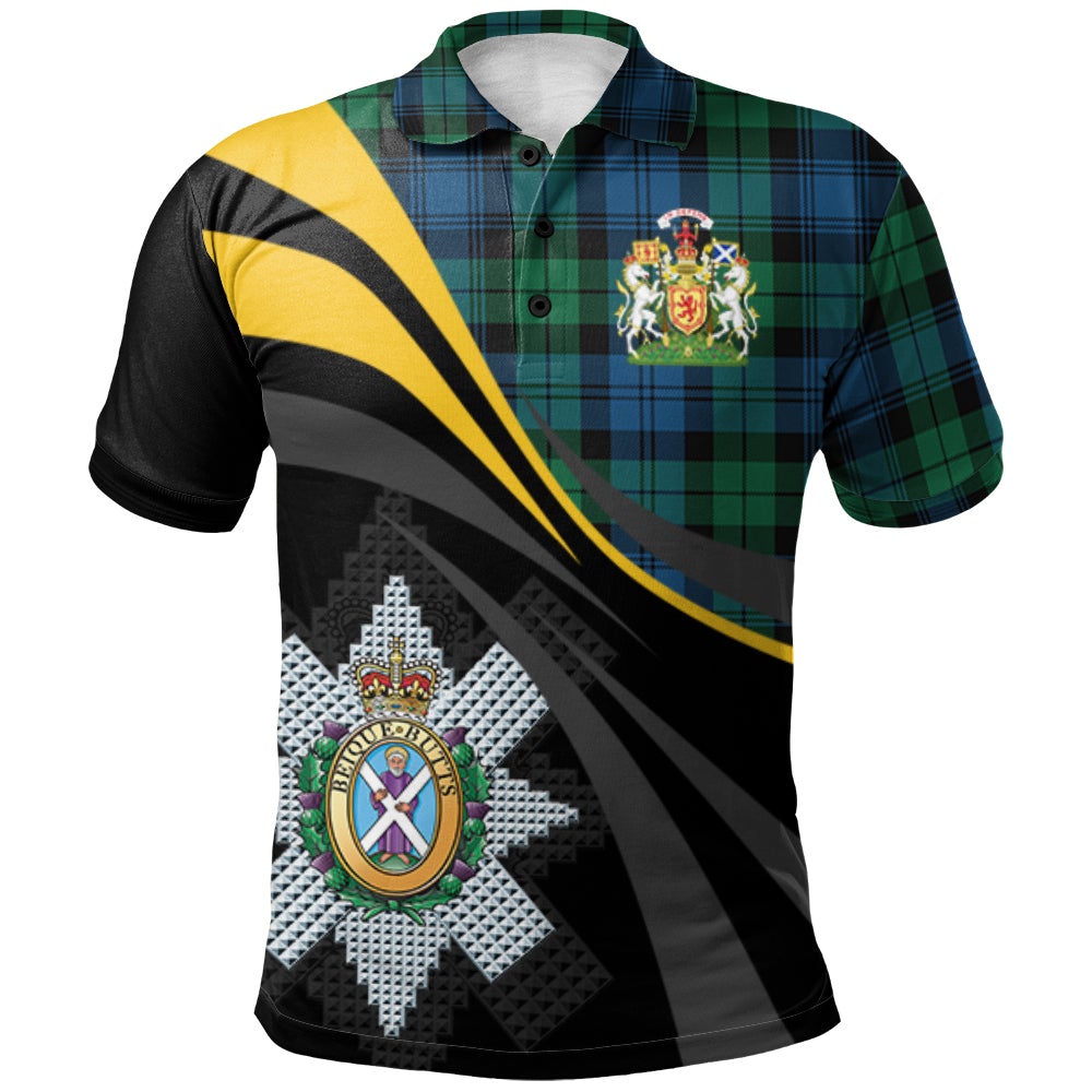 Clan Blackwatch Ancient Tartan Polo Shirt - Royal Coat Of Arms Style TI24 Blackwatch Ancient Tartan Tartan Polo   