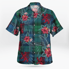 Clan Blackwatch Ancient Tartan Scottish Lion Hawaiian Shirt DM12 Blackwatch Ancient Tartan Tartan Hawaii Shirt   