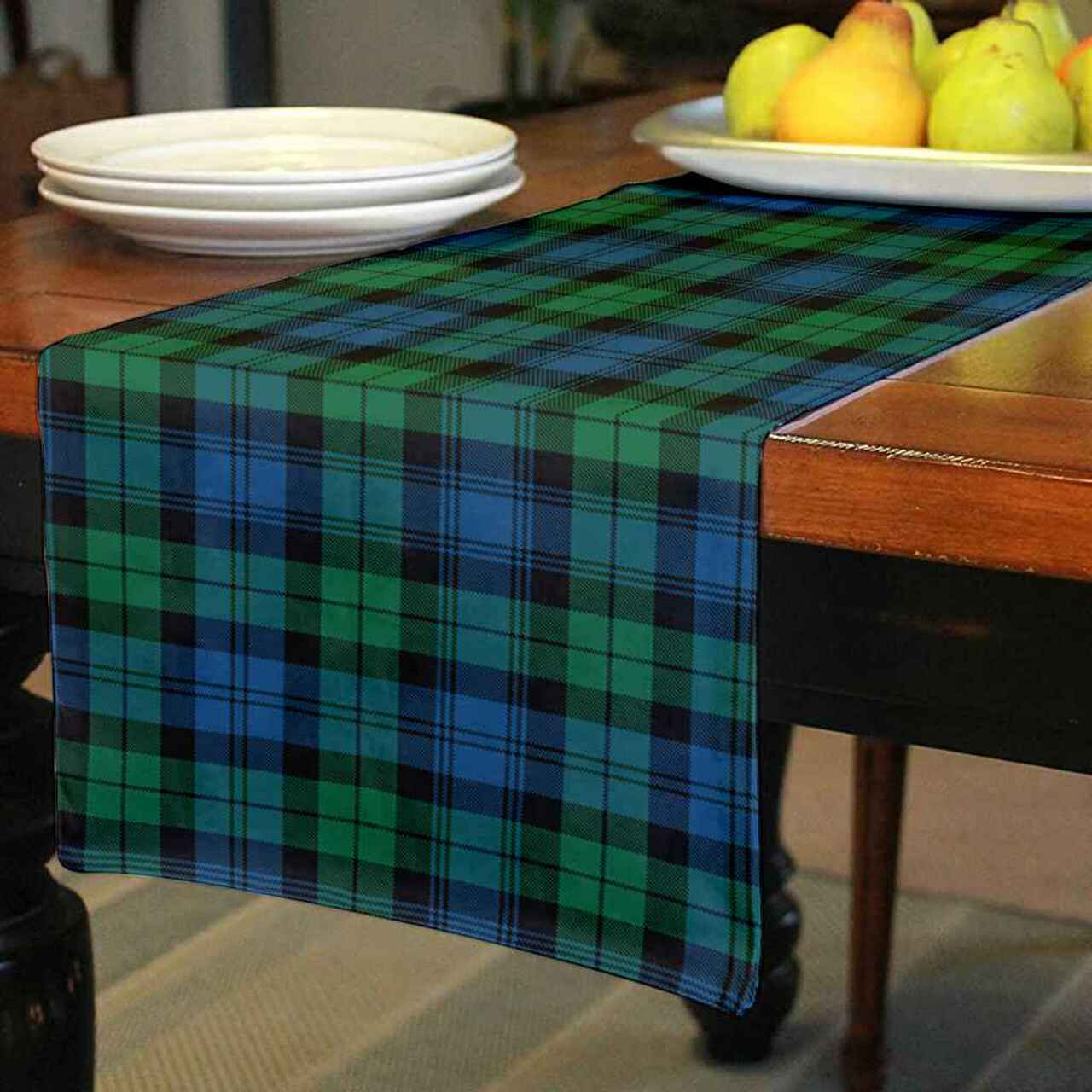 Clan Blackwatch Ancient Tartan Table Runner Cotton ZJ69 Blackwatch Ancient Tartan Tartan Table Runner   