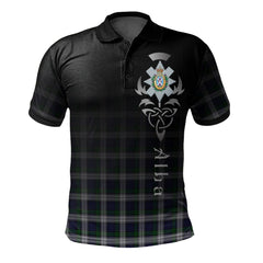 Clan Blackwatch Dress (Asymmetrical) Tartan Polo Shirt - Alba Celtic Style XE28 Blackwatch Dress (Asymmetrical) Tartan Tartan Polo   