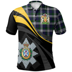 Clan Blackwatch Dress (Asymmetrical) Tartan Polo Shirt - Royal Coat Of Arms Style TJ24 Blackwatch Dress (Asymmetrical) Tartan Tartan Polo   
