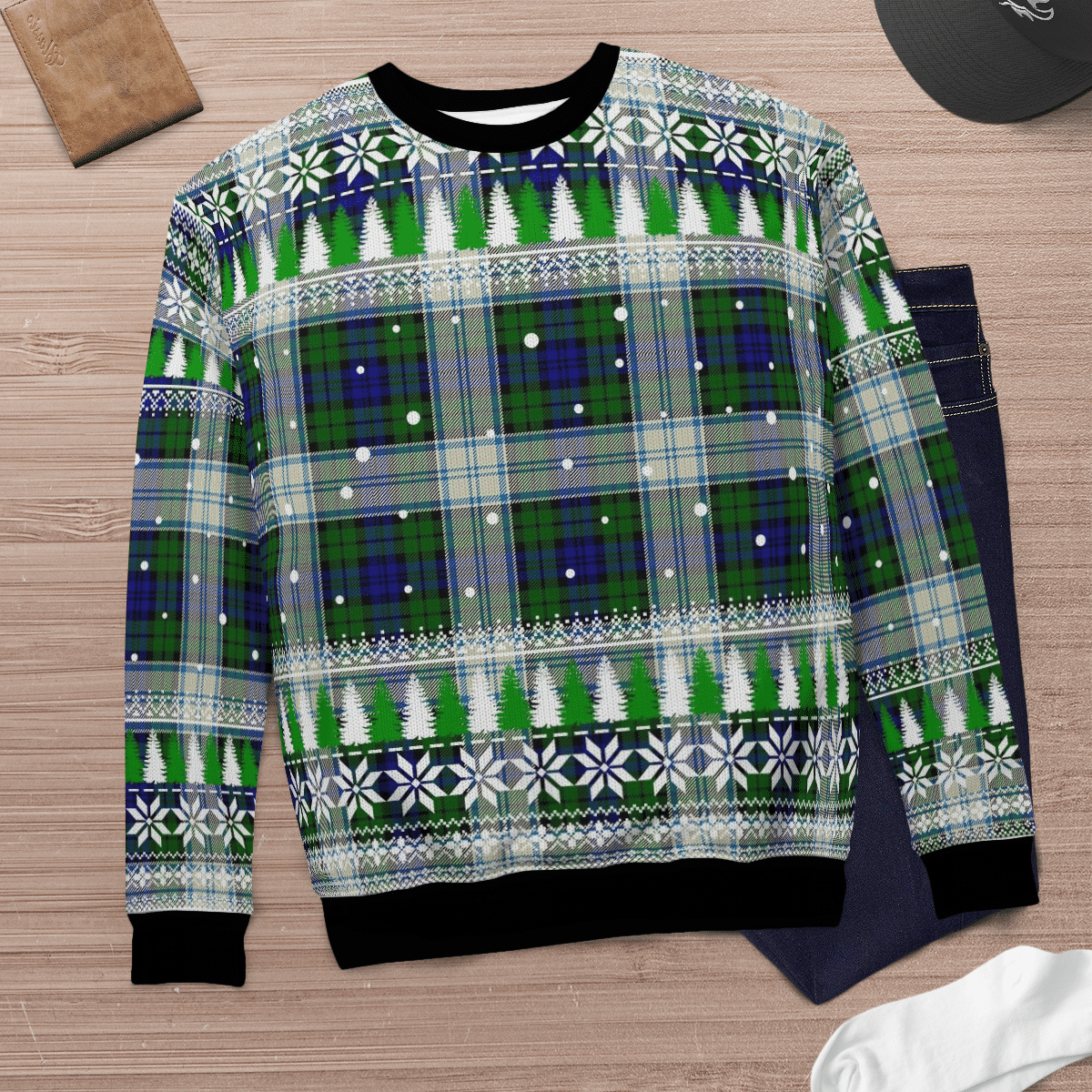 Clan Blackwatch Dress Modern Tartan Christmas Ugly Sweater SB20 Blackwatch Dress Modern Tartan Tartan Ugly Sweater   