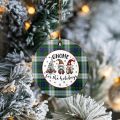 Clan Blackwatch Dress Modern Tartan Gnome Round Ceramic Ornament OH46 Blackwatch Dress Modern Tartan Tartan Christmas   