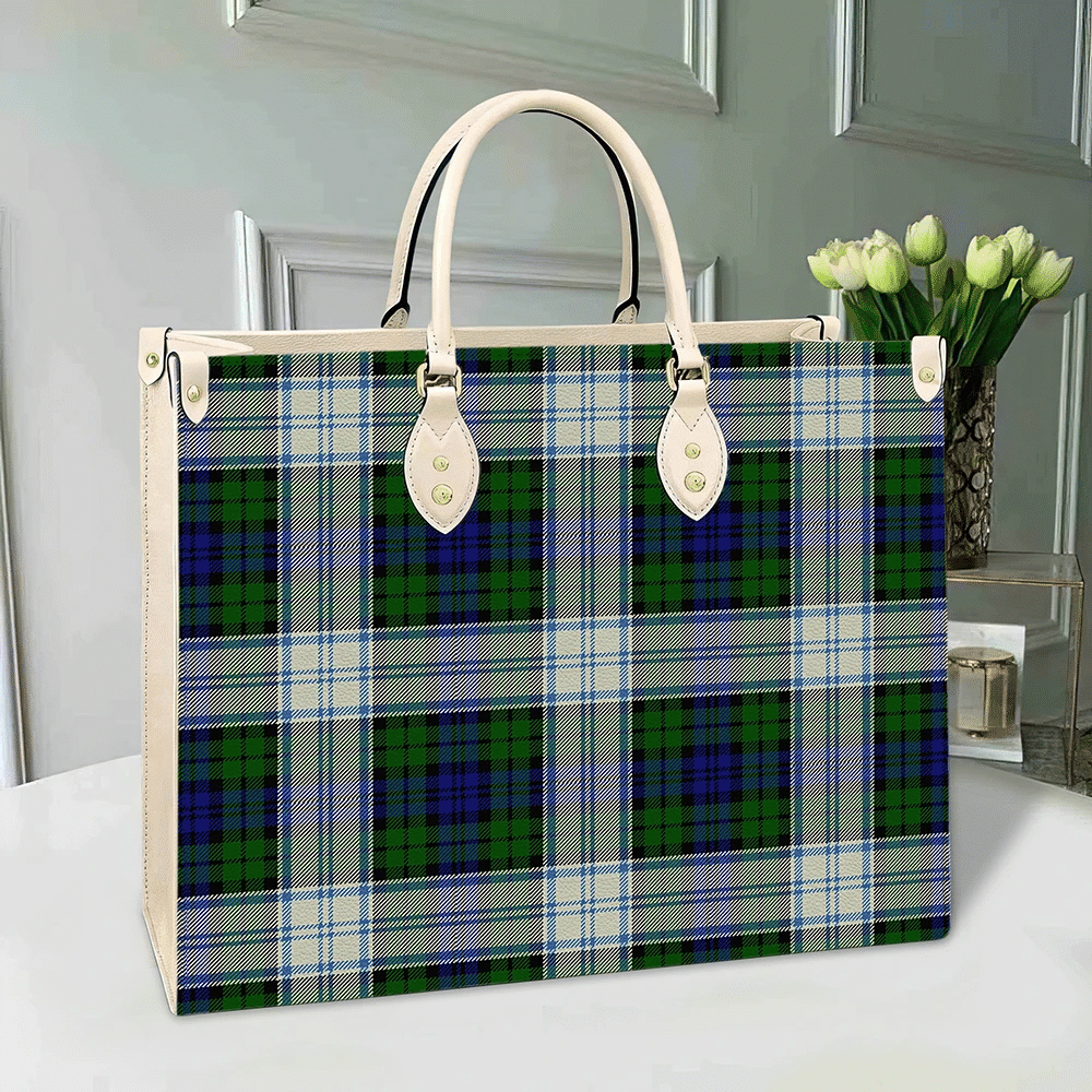 Clan Blackwatch Dress Modern Tartan Leather Bag ZN65 Clan Black Watch Tartan Today   