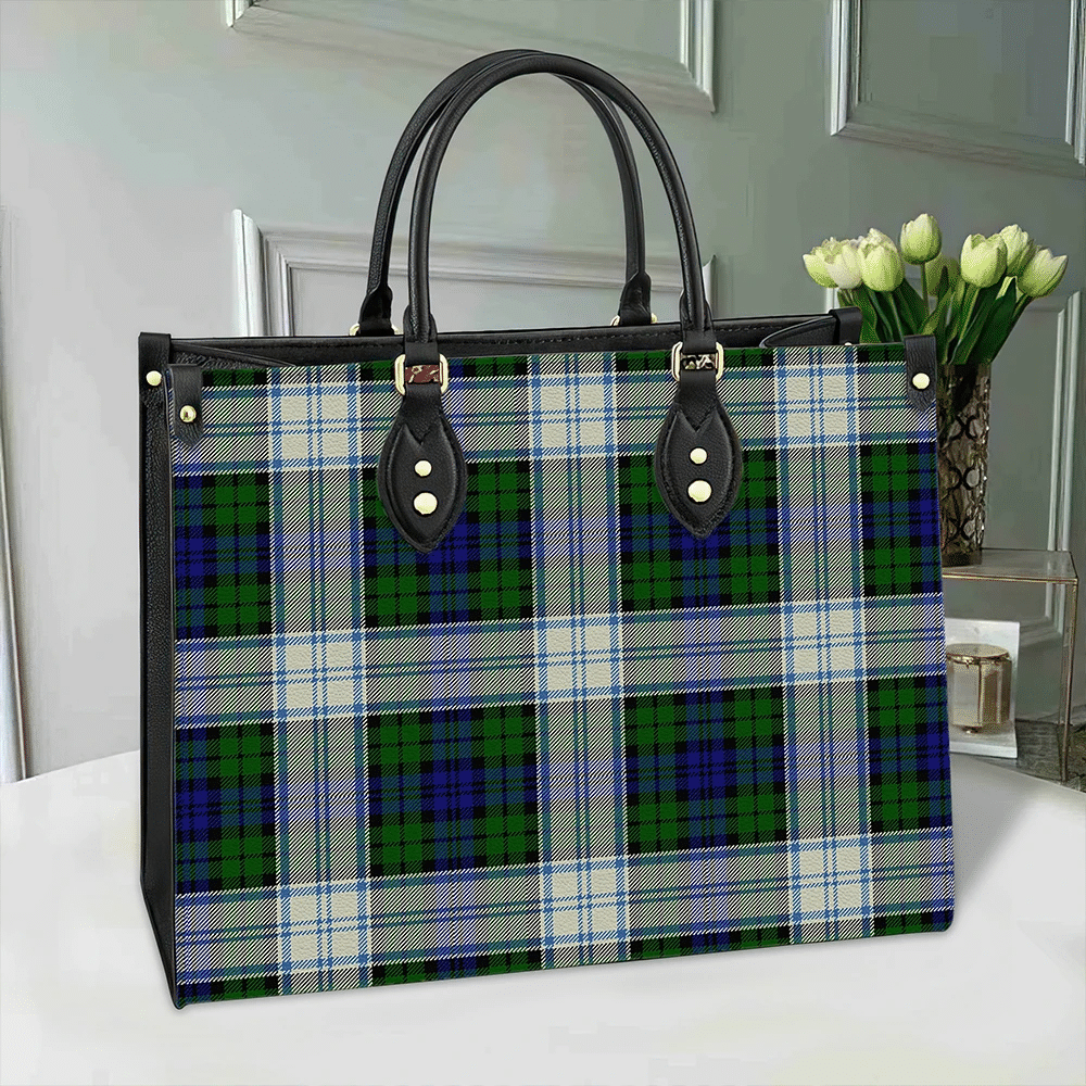 Clan Blackwatch Dress Modern Tartan Leather Bag ZN65 Clan Black Watch Tartan Today   